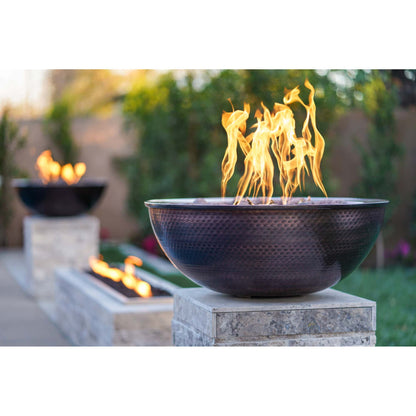 The Outdoor Plus 27" Round Sadona Fire Bowl- Hammered Patina Copper