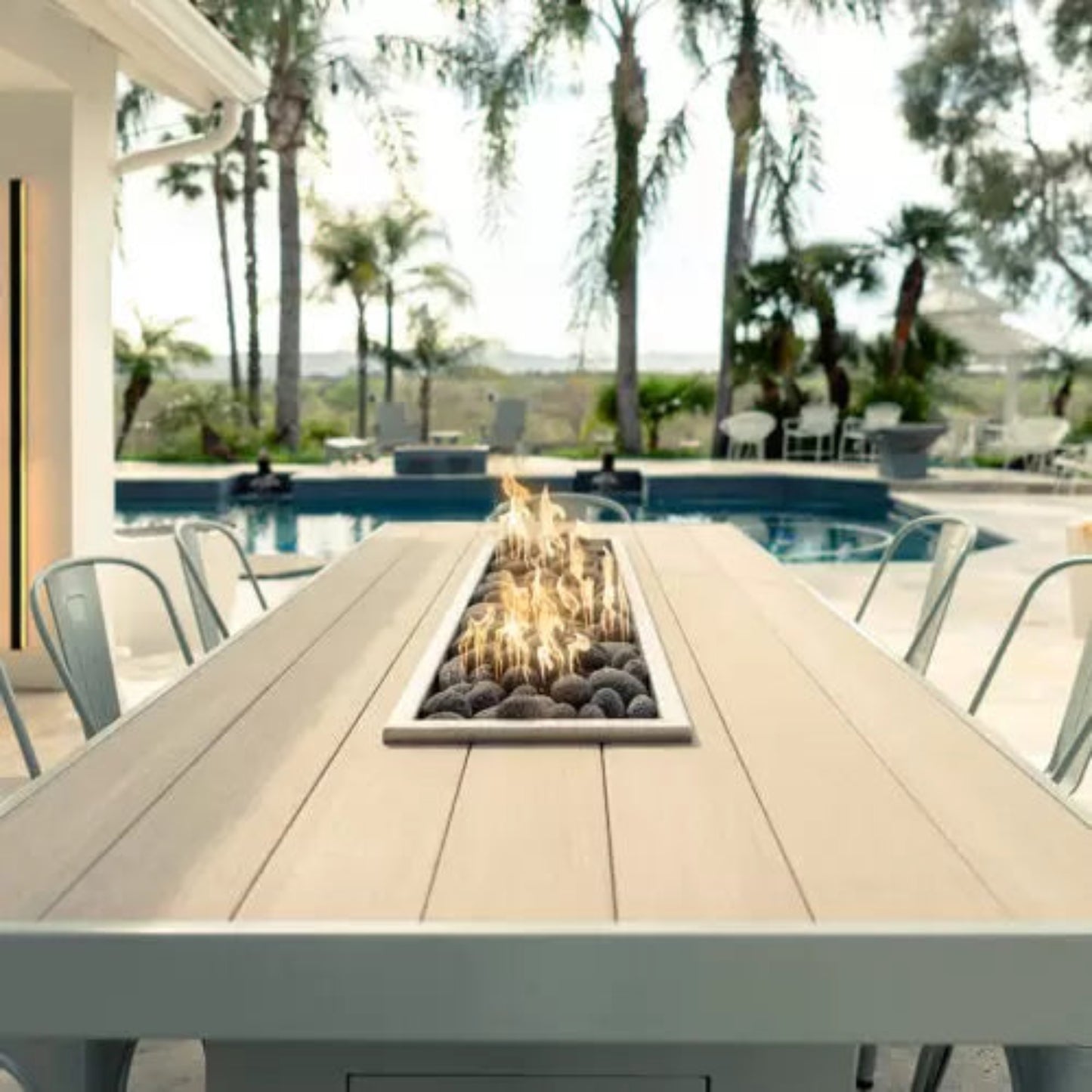 The Outdoor Plus 60" Rectangular Alameda Fire Table