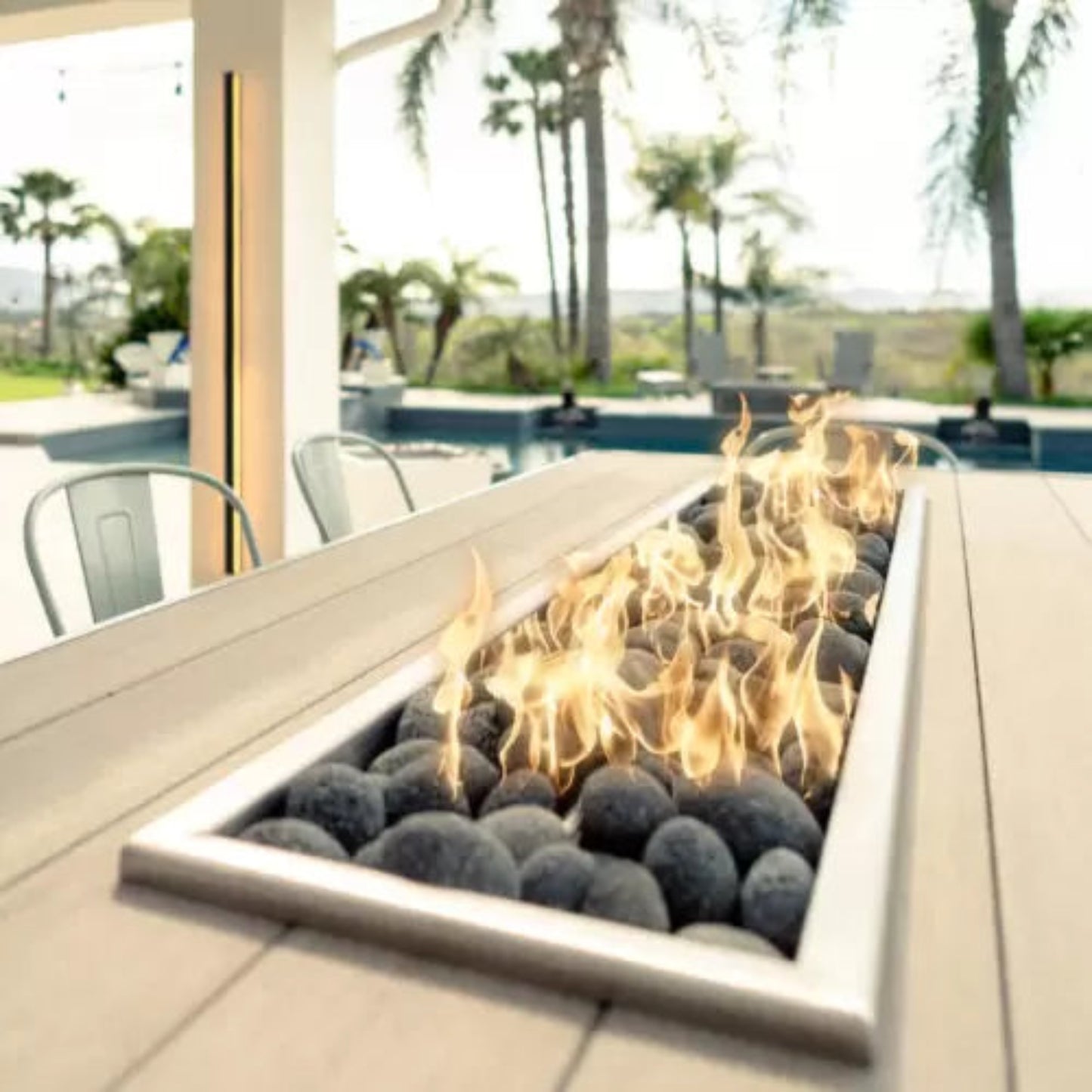 The Outdoor Plus 60" Rectangular Alameda Fire Table