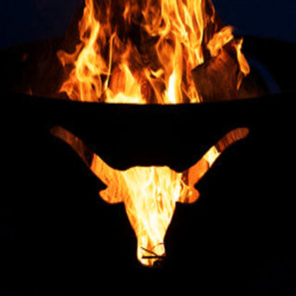 Fire Pit Art Long Horn