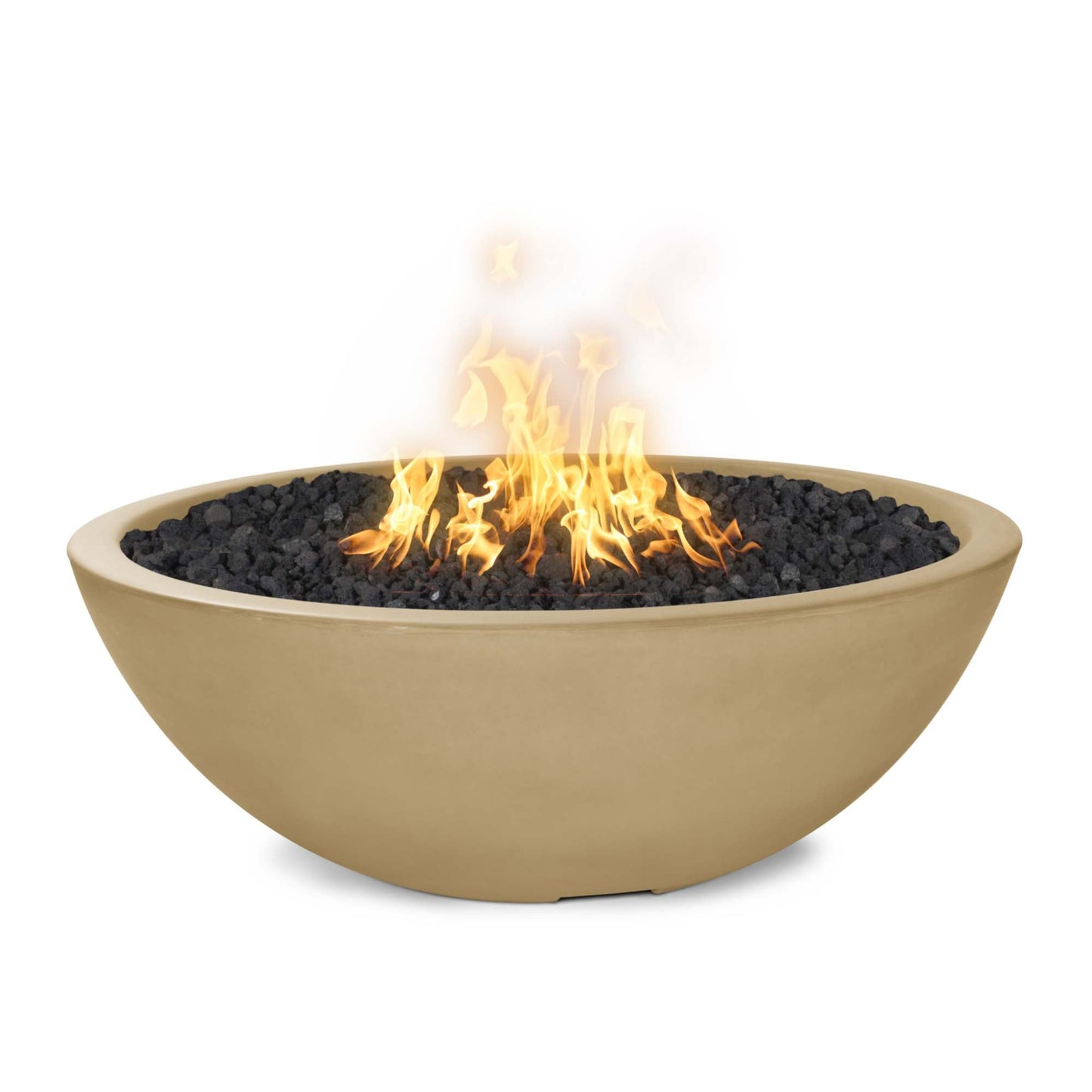 The Outdoor Plus Sedona Concrete Narrow Ledge Liquid Propane Fire Pit